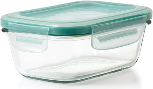OXO Good Grips 1.6 Cup Smart Seal Leakproof Glass Rectangle Airtight Food Storage Container...