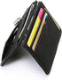 Fida&Moon ultra-thin minimalist men's magic wallet men's PU leather zipper coin purse bag plastic credit card bank card holder...