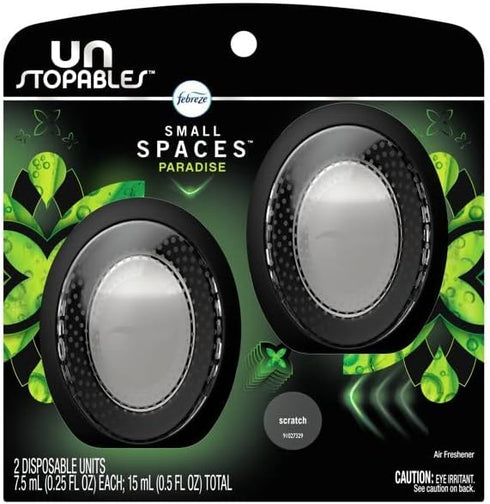 Febreze Small Spaces Unstopables Air Freshener Paradise, 25 fl. oz., Pack of 2...