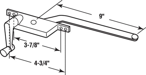 Prime-Line H 3523 9 In., Bronze Diecast, Casement Operator, Right Hand, Square Type (Single Pack)...