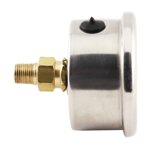P251 Series 2" Dial, Oil Filled Pressure Gauge w/Brass Internals, 0-160 PSI/kPa, ±1.6% Accuracy, 1/4" NPT, Back Mount...