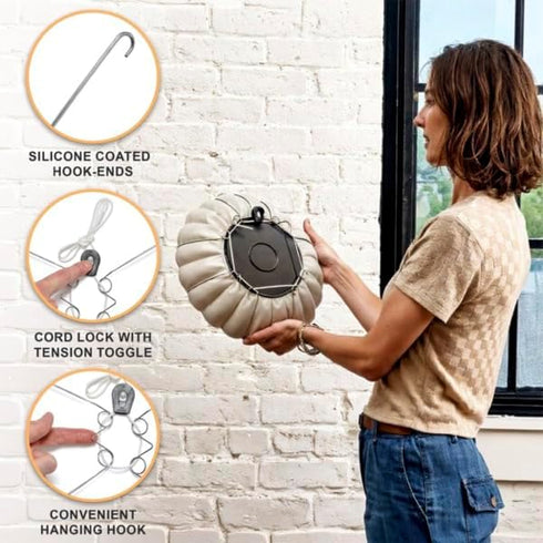 Display Buddie Adjustable Wall Plate Hanger - Secure For Oval Square Round Rectangle Wall Display - Steel - Silicone Hooks - Small 9"-13" up to 8 ...