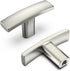 homdiy 10 Pack Brushed Nickel Cabinet Knobs Silver Drawer Knobs Kitchen Cabinet Knobs - Solid Zinc Alloy T Cabinet Handle Single Hole for Cupboard...