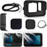 Silicone Case for GoPro Hero 12 11 10 9 Black Tempered Glass Screen Protector Protective Film Lens Cap Cover for Go Pro 12 case (Black)...