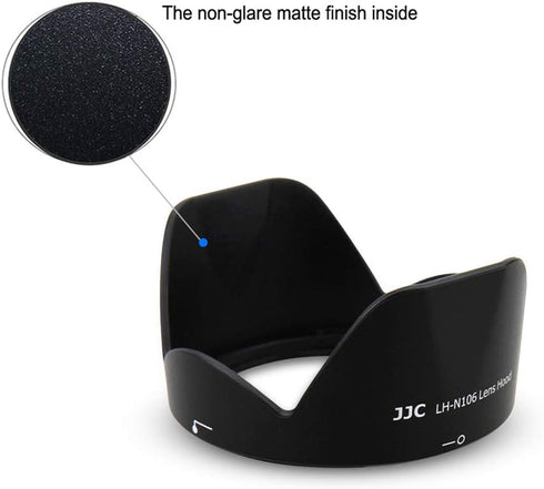 Camera Lens Hood JJC Lens Shade for Nikon AF-P DX NIKKOR 18-55mm f/3.5-5.6G VR Lens & Nikon 1 NIKKOR VR 10-100mm f/4-5.6 Lens Replaces Nikon HB-N1...