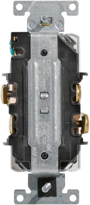 Leviton 8300-HR 20-Amp, 125-Volt, Heavy Duty Hospital Grade, Duplex Receptacle, Straight Blade, Self Grounding, Red