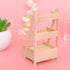 EXCEART 2pcs 1: 12 Dollhouse Wooden Flower Stands 3 Tier Plant- Shelves Stand Rack Miniature Model Ornament Home Indoor Outdoor Decor...