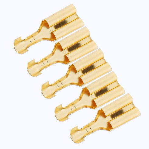 7.8Mm Female Quick Disconnect,100 Pcs Blade, Brass Plug and Pull Type Connector 8mm Female Spade Terminal with 7.92 Terminal 7.8mm...