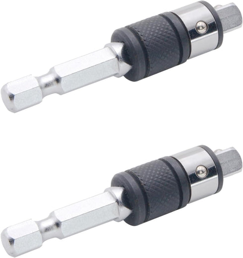 711L Hex Bit and Square Drive Socket 2 in 1 Extension - Swap Sockets in For Screwdriver Bits With A Flick of Fingers - 2PCS...