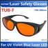 OD6 Laser Safety Glasses UV light Violet Blue for 405nm, 445nm, 450nm,473nm Laser 190nm-490nm TUB-F...
