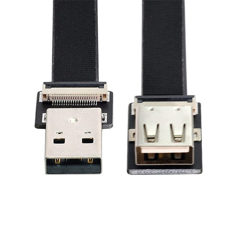 Xiwai 2.0M USB 2.0 Type-A Male to Female Extension Data Flat Slim FPC Cable for FPV & Disk & Scanner & Printer...