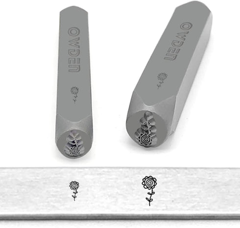 2 Sizes Metal Design Stamps Kit for Jewelry DIY Stamping Making. (Flower-1)...