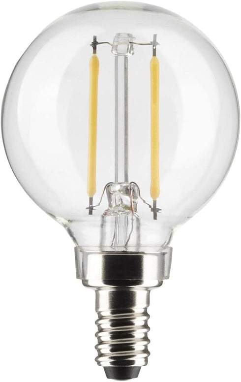 Satco 3-Watt LED E12 Light Bulb, 4000K, 15000 Hour Rating, Dimmable...