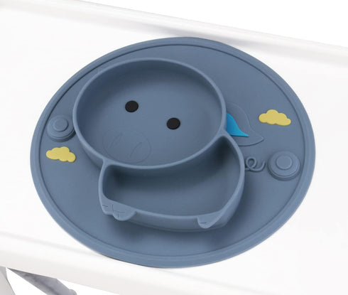Qshare Toddler Plate, Portable Baby Plates for Toddlers and Kids, BPA-Free Strong Suction Plates for Toddlers, Dishwasher & Microwave Safe Silicon...