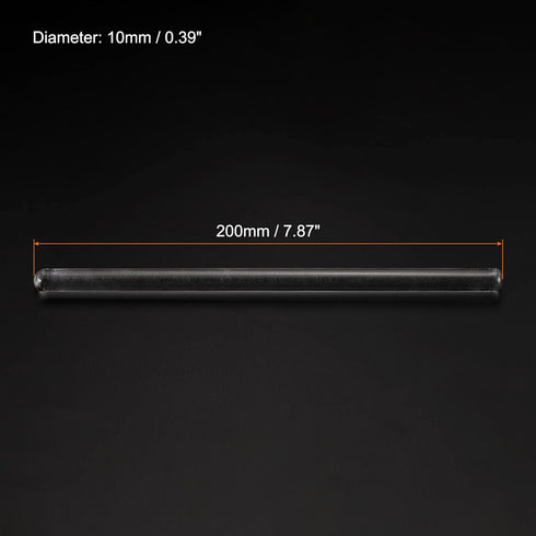 MECCANIXITY 3.3 Borosilicate Glass Stick 7.87" Length 10mm Dia Stir Rod Mixing Tools with Both Ends Round for Lab Kitchen Science 6Pcs...