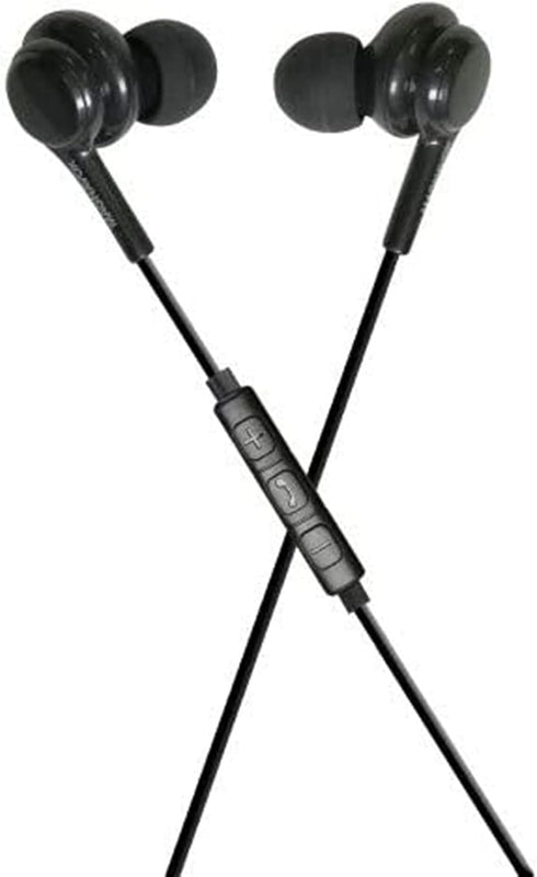 Magnavox MHP4857-BK Ear Buds with Microphone in Black | Available in Black & White | Ear Buds Wired with Microphone | Extra Value Comfort Stereo E...