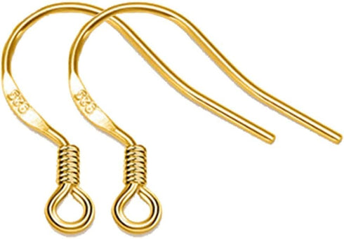 Earring Hooks - 120 PCS/60 Pairs Gold plated copper Hypoallergenic Ear Wires Fish Hooks for Jewelry Making, Jewelry Findings Parts with 120 PCS Ru...