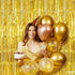 KatchOn, XtraLarge Gold Fringe Curtain Backdrop - 8x3.2 Feet, Pack of 2 Gold Streamers Party Decorations | Gold Foil Curtain for Gold Party Decora...