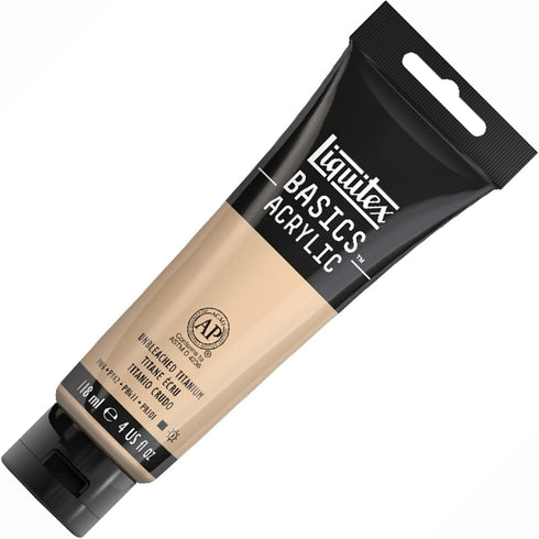 Liquitex BASICS Acrylic Paint, 118ml (4-oz) Tube, Unbleached Titanium...
