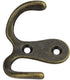 6 Pcs Double Prong Robe Hooks, Dual Coat Hooks Wall Mounted Hanging Clothes for Bathroom Bedroom Door Wall Retro Metal Cloth Hanger Double Coat Ho...