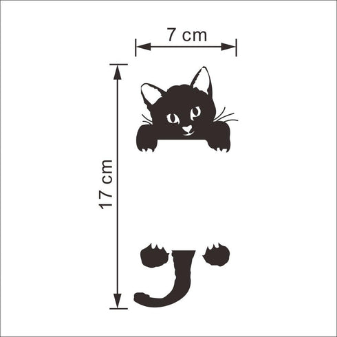 Decaltor Cat Wall Stickers Light Switch Decor Decals Art Mural Baby Nursery Room...