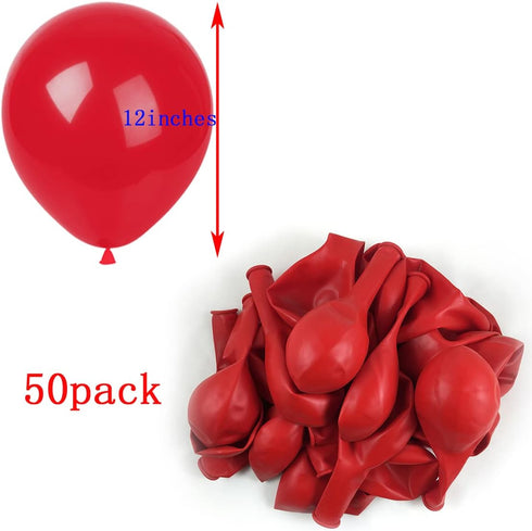 KADBANER Red Balloons,50 pcs 12 Inch Latex Balloons,for Wedding Birthday Party Baby Shower Christmas Party Decorations...