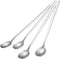 Briout 9 Inches Long Handle Spoon, 4 Pieces Iced Coffee Spoons, Ice Cream Tea Spoons, Premium 18/8 Stainless Steel Cocktail Stirring Spoons for Mi...