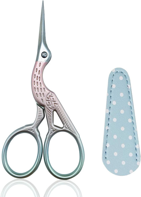 Weabetfu 3.6-inch Sewing Scissors Small Embroidery Crafting Scissors with Leather Scissors Cover Cross Stitch Knitting Scissors Sharp Craft Scisso...
