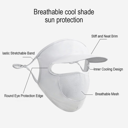 Full Face Cover Sunscreen Face Veil UV Protection Sun Shield Face Cover for Women Girls Summer Hat with Eye Shield...