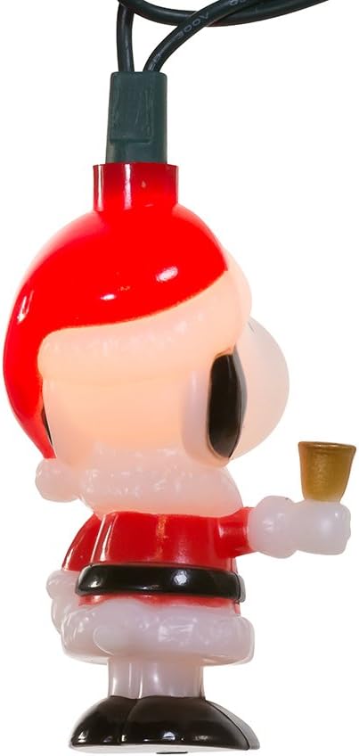 Peanuts Kurt Adler UL 10-Light Santa Suit Snoopy Light Set...