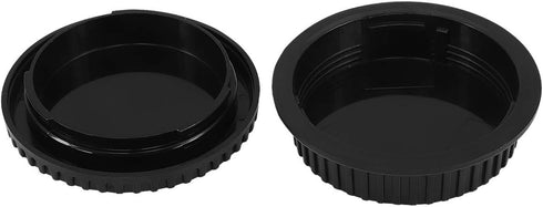 Haoge Camera Body Cap and Rear Lens Cap Cover Kit for Canon EOS EF EF-S EFS Mount Camera Lens Such as Rebel XT XTi XS XSi T1i T2i T3 T3i T4i T5 T5...