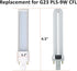 2 Pack 5W G23 LED Bulb, 2 pin U Shaped PL CFL PLS-9W Replacement, 5.3" Length G23 Bulb Plug and Play 2Pin LED Tube, Daylight White G23 Bulb 500LM ...