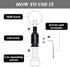 Shift Knob Adapter, Gear Shift Adapter, Aluminum Alloy M12x1.25 Automatic Shifter Adapter with Plastic Hose, Car Accessories Interior Compatible w...
