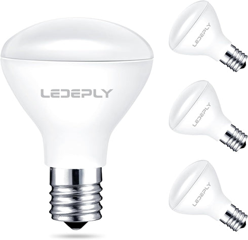 R14 LED Bulb, 4W=40W, Dimmable, E17 Base, Mini LED Reflector Floodlight Bulb, 400 Lumens, 2700K Warm White, 4 Pack...