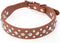 10"-24" Length Custom Leather Small Dog Collar Cat Collar with Crystal Rhinestone Bling(Brown,XXS)...