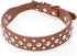 10"-24" Length Custom Leather Small Dog Collar Cat Collar with Crystal Rhinestone Bling(Brown,XXS)...