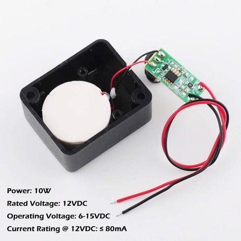 12V DC Black Mini Piezo Alarm Siren 110dB Insurance Safes Anti-Theft Alarm High-Decibel Buzzer for Car?Pack of 5?...