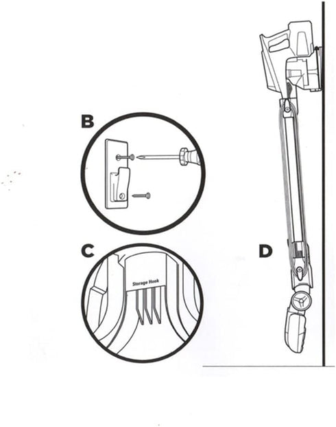 Vacuum Attachments Compatible with Shark Vacuum Wall Mount HV300 HV301 HV302 HV303 HV320 HV322 HV324 HV325 HV380 HV380C Part No. 416FFJV300...