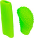 Steering Wheel Hand Brake Lever and Shift Knob Silicone Cover Kit, 3D Oval Anti-Slip Design Protective Case (Green)...