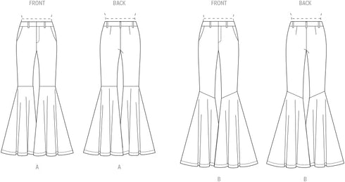 Vogue Misses' Bell Bottom Pants Sewing Pattern Kit, Design Code V1974, Sizes 16-18-20-22-24...