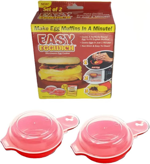 Microwave Egg Muffin Breakfast Sandwich Cooker For Make Egg in 1 Minute...