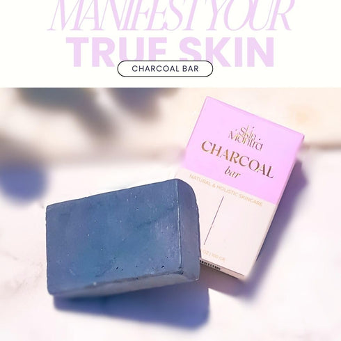 SKIN MATRA - Holistic & Natural Charcoal Bar - Handmade Skincare with Activated Charcoal, Organic Olive Oil & Coconut Oil - Cleanses and Gently Ex...