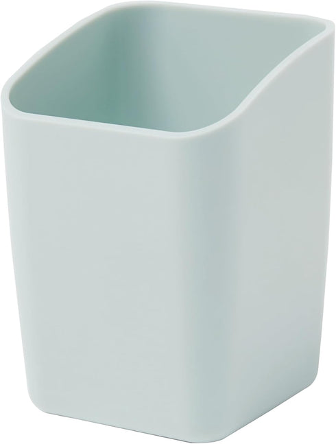 Y YOMA 1 Pack Pen Holder for Desk Cute Plastic Pencil Cup Pen Container Square Organizer Modern Aesthetic Design Desktop Storage Solution for Pens...