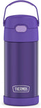 THERMOS FUNTAINER Water Bottle with Straw - 12 Ounce - Kids Stainless Steel Vacuum Insulated Water Bottle with Lid, Violet...