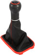 EVGATSAUTO Stick Shift Knob, 5 Speed Gear Shift Knob Shifter Gaitor Boot Shift Gear for 1999-2004 Mk4 for Golf for Jetta...