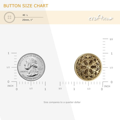 20 pcs Vintage Openwork Golden Metal Sewing Coat Buttons with Shank -25mm -1"...