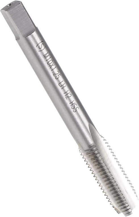 Metric Machine Tap Left Hand for Drilling Tapping Cutting on Soft Metal Aluminum Plate and Iron H2 3 Flutes High Speed Steel Screw Thread Taps Tap...