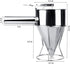 MyLifeUNIT Stainless Steel Pancake Batter Dispenser, Funnel Dispenser with Stand for Takoyaki and Baking...