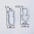 LILIAO Champagne and Champagne Glass with Ribbon Cookie Cutter for Wedding/Engagement - Stainless Steel...