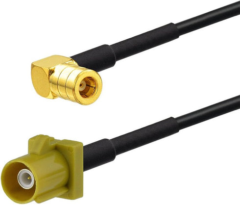 Eightwood Satellite Radio Antenna Adapter Cable 6 inches Fakra Curry Code K Male to SMB Female Right Angle Compatible with Sirius XM Car Vehicle R...